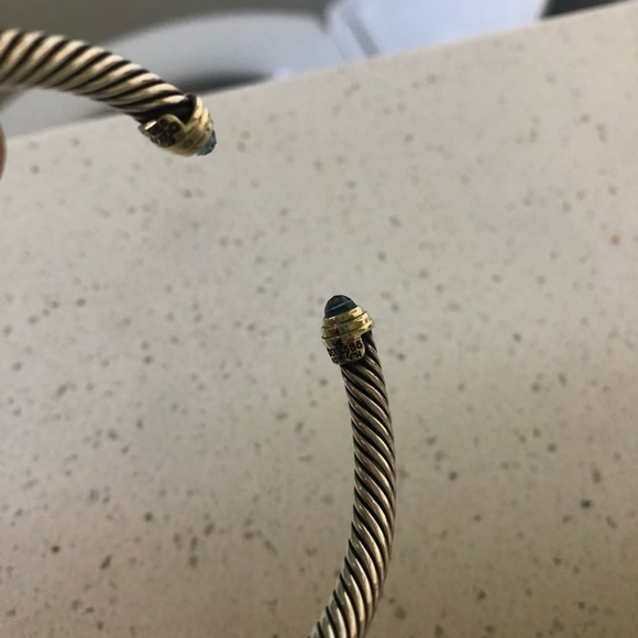 TRADE David Yurman Cable Bracelet w/ Blue Topaz - Picture 5 of 7